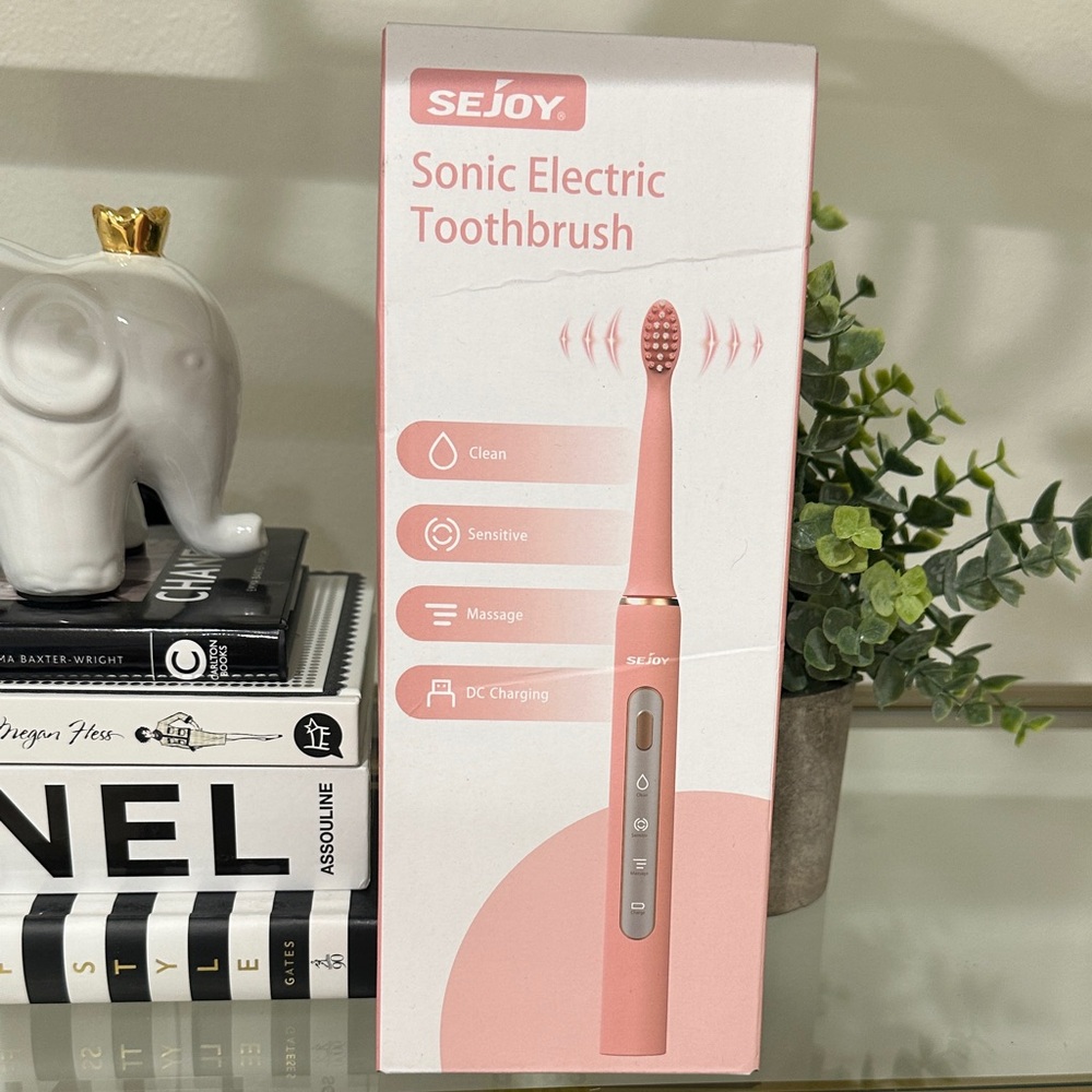 SEJOY Pink Sonic Electric Toothbrush and set